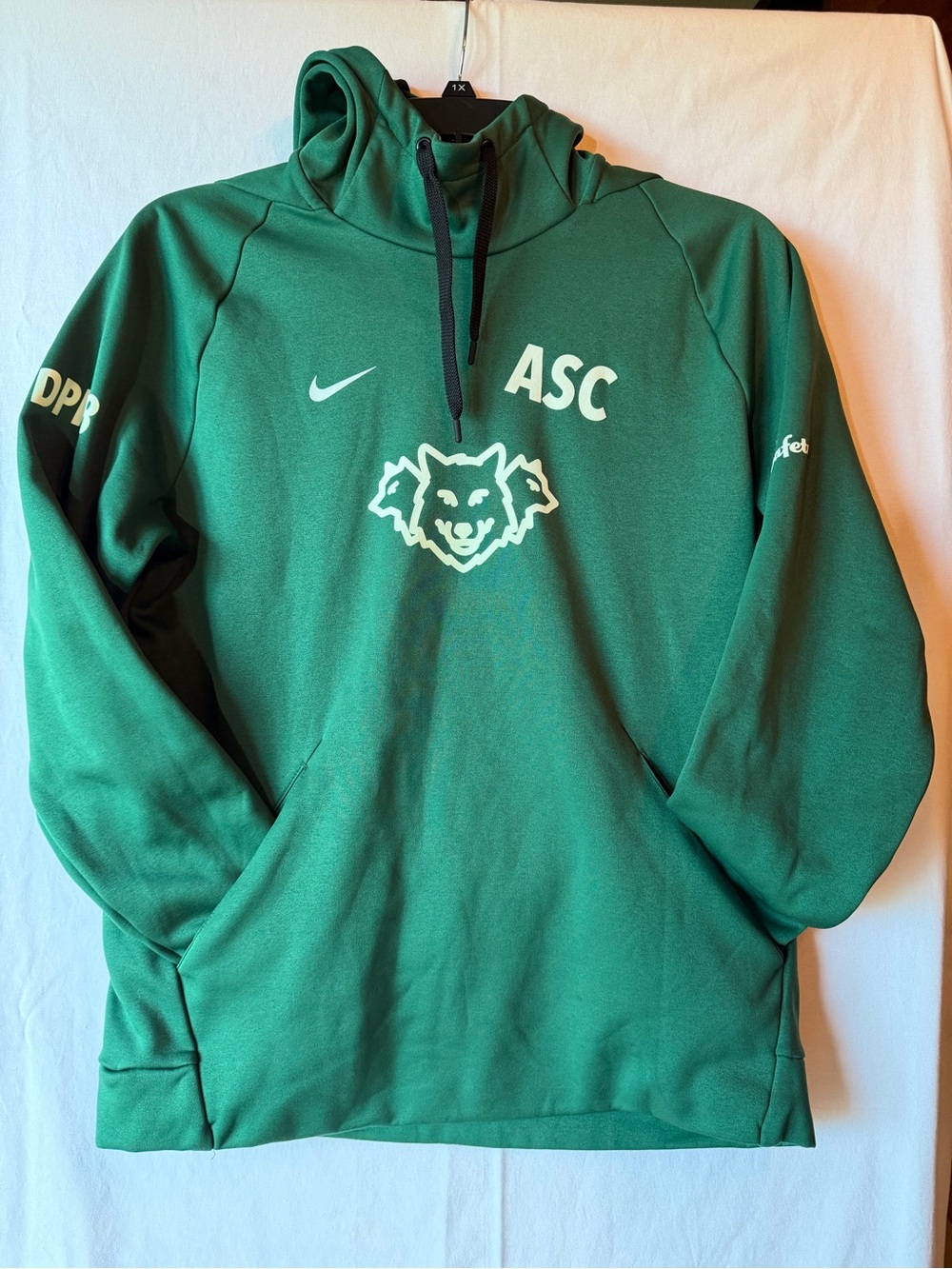 Nike Men’s Green ASC Crewneck Pullover Hoodie